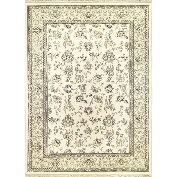 Brilliant Machine-Made Traditional Area Rug - Ivory - 9' 10" x 13' 1"