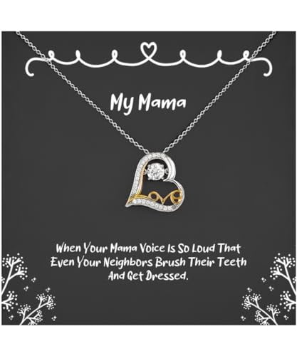 Brilliant Mama Gifts, When Your Mama Voice Is So Loud That Even Your, Birthday Love Dancing Necklace For Mama from Son, Mothers day gifts, Gifts for mom, Unique gifts for mother, Best gifts for