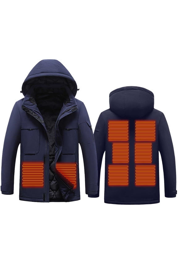 Brilliant Men's Warm Shell Heated Jacket Women's Heated Jacket Outdoor Warm Clothing Heated for Riding Skiing Fishing Charging Via Heated Coat clearance clothes under $25.00