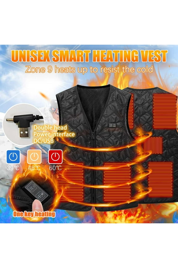 Brilliant Men's Warm Shell Heated Jacket Women's Heated Jacket Outdoor Warm Clothing Heated for Riding Skiing Fishing Charging Via Heated Coat clearance clothes under $25.00