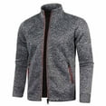 thumbnail image 1 of Brilliant Mens Shirts Long Sleeve Button Down New Fashion Casual and Winter Men's Long Zipper Sweater Sleeve Thin Velvet Sweater Coat Men Clearance Clothes under $5.00, 1 of 4