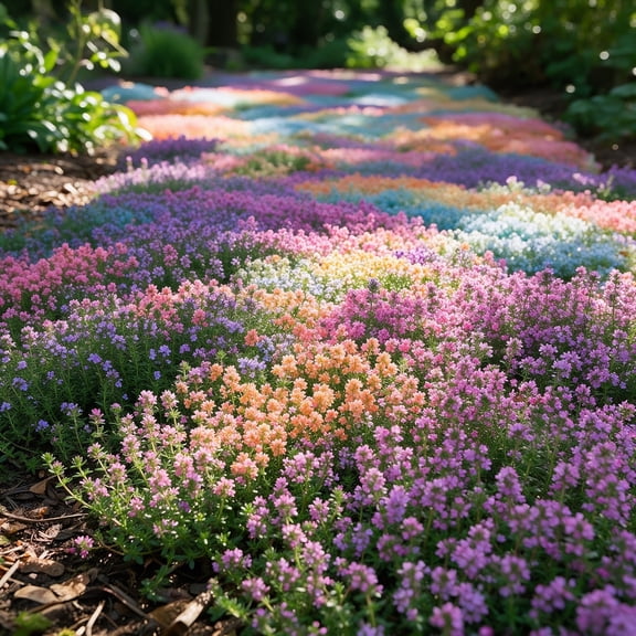 Brilliant Mixed Creeping Thyme Seeds-Low‑Maintenance, Easy‑Grow for Garden Beds,Borders,Plant Pots & Planters