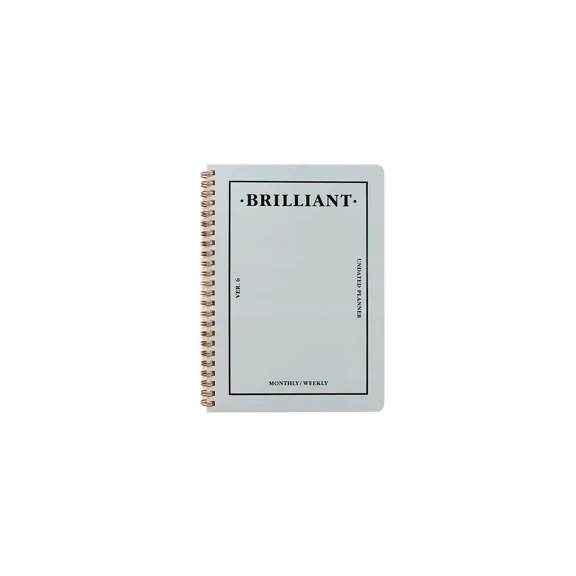 Brilliant Monthly & Weekly Planner - Wirebound Undated Monthly &Weekly Planne...