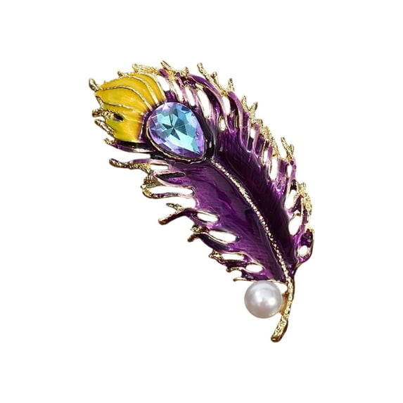Brilliant Multicolor Peacocks Pin Retro Jewelry Clothes Accessories