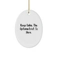 thumbnail image 1 of Brilliant Optometrist Oval Ornament, Keep Calm. The Optometrist is Here., Inspire Gifts for Colleagues, 1 of 1
