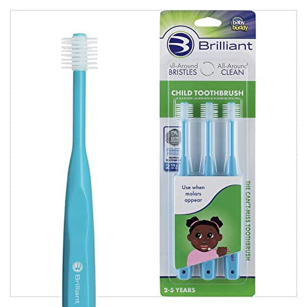 Brilliant Oral Care Child Toothbrush with Soft Bristles and Round Head