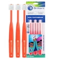 thumbnail image 1 of Brilliant Oral Care Kids Soft Round Head Toothbrush - 3ct - Red, 1 of 8