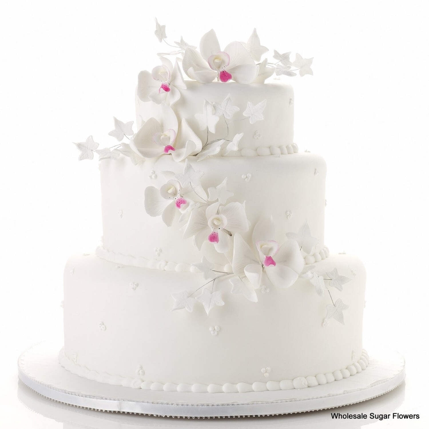 Brilliant Orchids Cake Kit, by Wholesale Sugar Flowers, 14 Pieces, for Cake Decoration