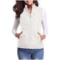 thumbnail image 1 of Brilliant Overalls for Women Plus Size Winter Clearance Fashion Women Pocket Coat Long Jacket Winter Sleeveless Down Cotton Waistcoat, 1 of 8