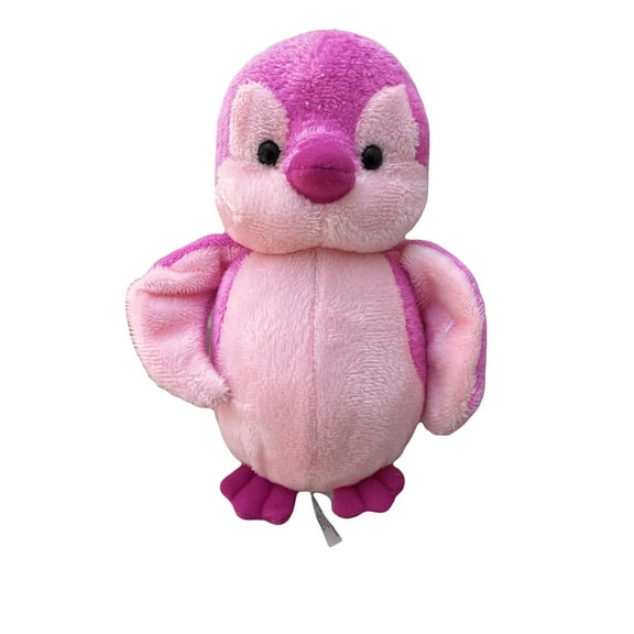 Brilliant Penguin Small Plush Toy: Light Pink and Magenta - By Ganz (7in)
