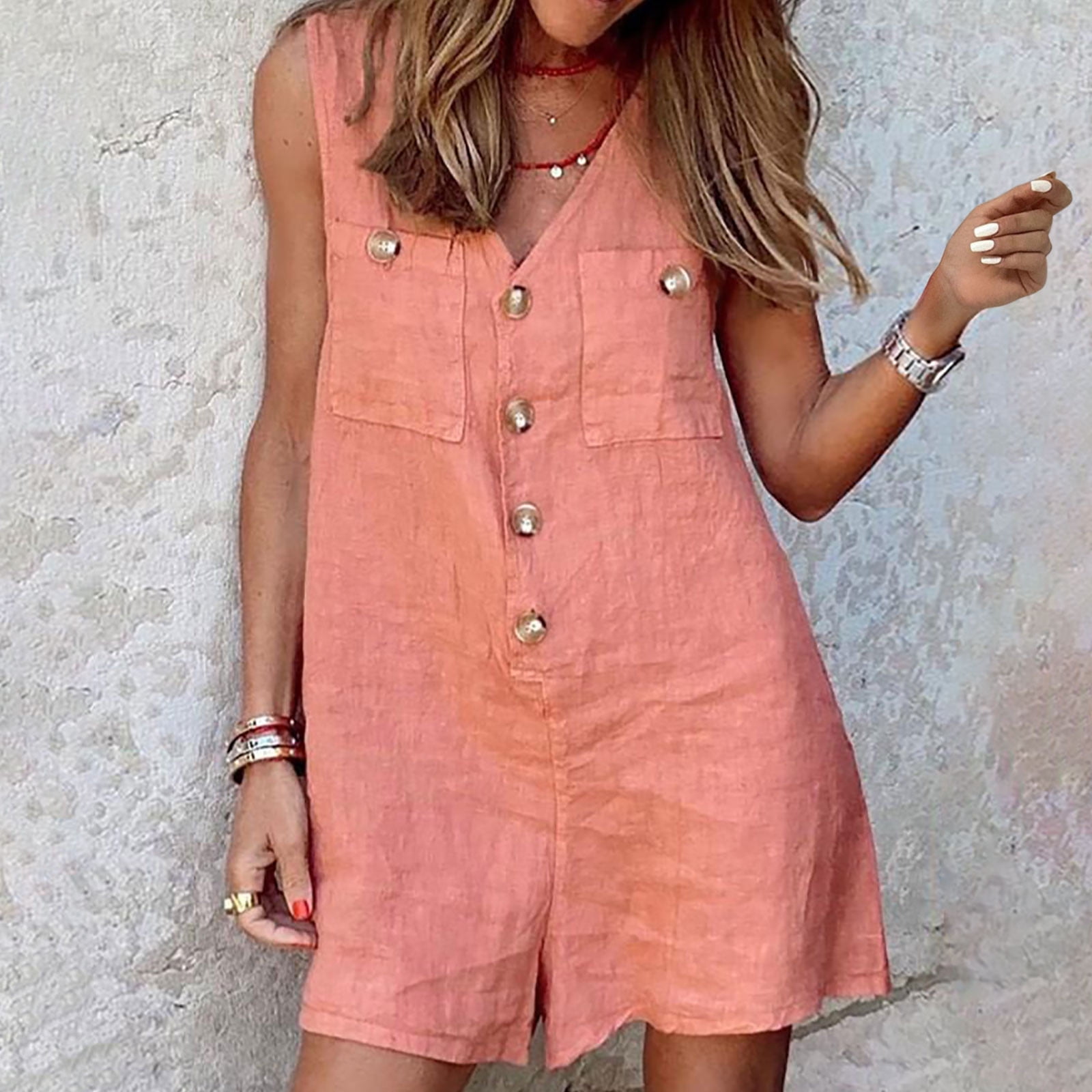 Brilliant Plus Size Clearance Women's Summer Fashion Double Pocket ...