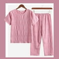 thumbnail image 1 of Brilliant Plus Size Sleepwear Women's Button Casual Long Sleeve Tops Loose Printing Pants Home Clothing Pajamas Set, 1 of 3