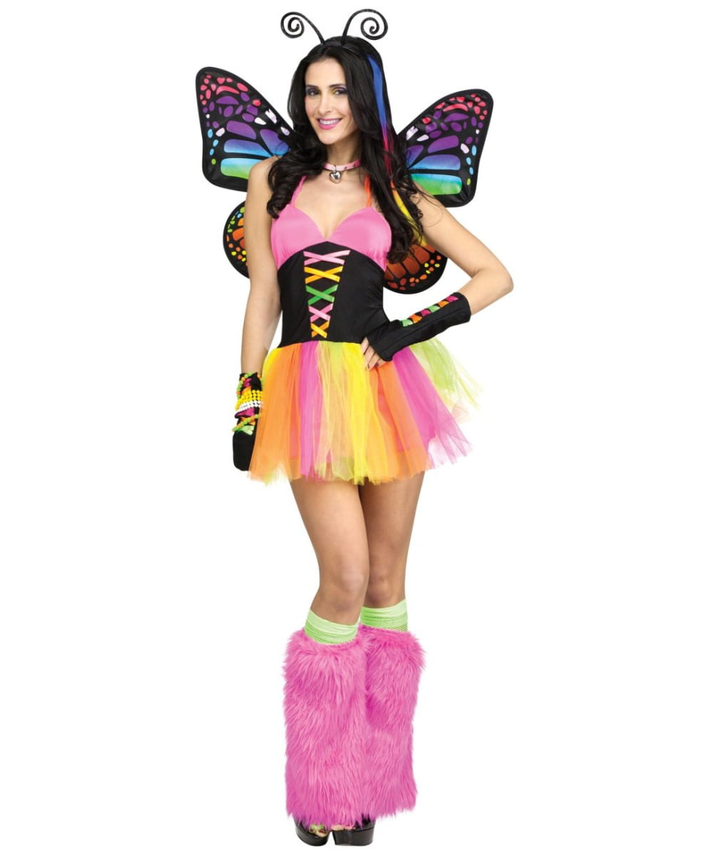 Brilliant Rainbow Butterfly Womens Costume deluxe - Walmart.com