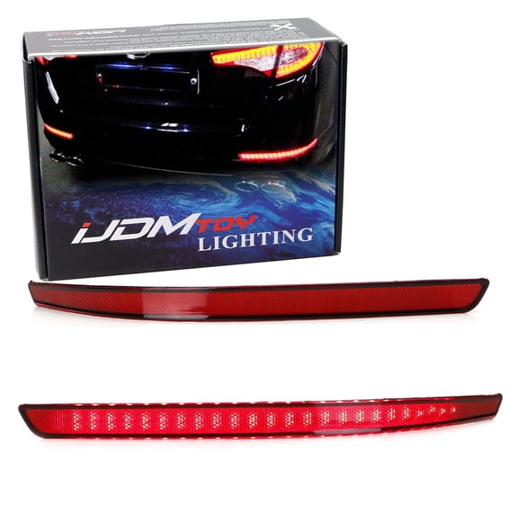 Brilliant Red 40-SMD LED Bumper Reflector Lights For 2011-13 Kia Optima K5, Function as Tail & Brake Lamps