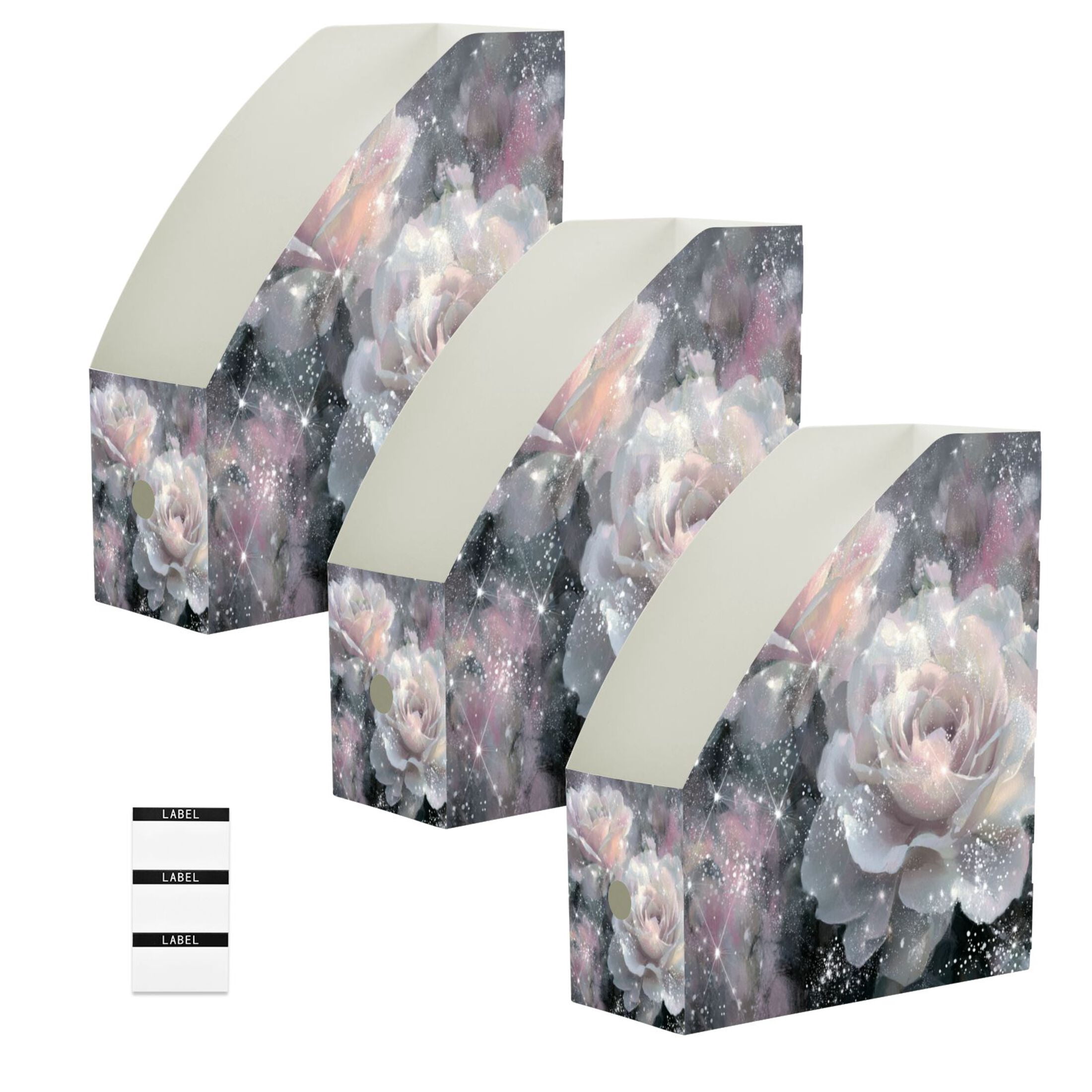 Brilliant Rose 3 Pack Magazine File Holders Desktop File Organizer ...