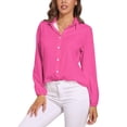 thumbnail image 1 of Brilliant Rose Long Sleeve Blouse Woman Streetwear Casual Shirts Summer Oversize Woman Streetwear Clothing Birthday Present, 1 of 7