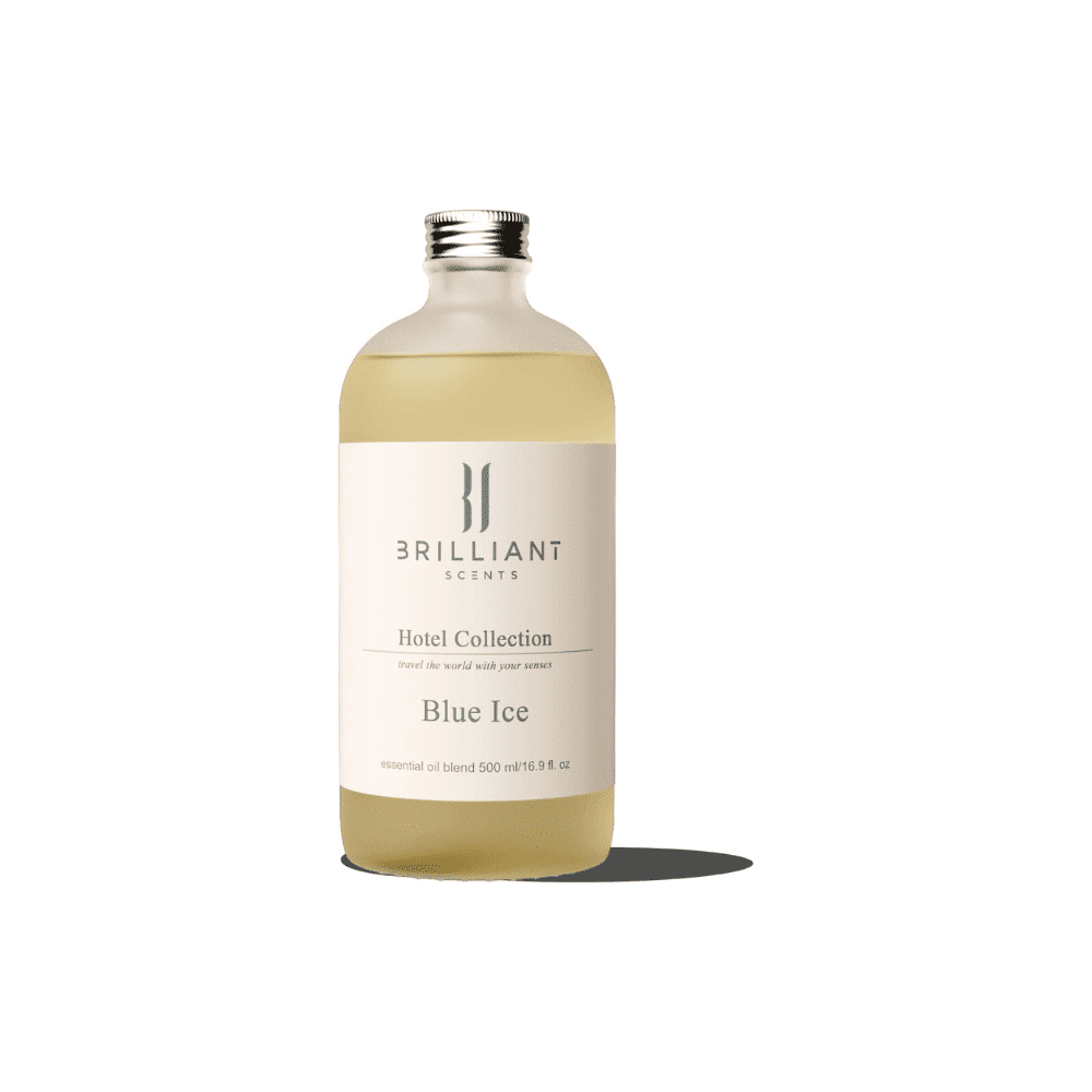 Brilliant Scents Diffuser Oil Refill, Inspired by Bellagio Hotel & Casino, Hotel Series Aroma Scents, Essential Oils Set for Home, Fragrance Oil for Candle Making, Home, 500 ML, Blue Ice