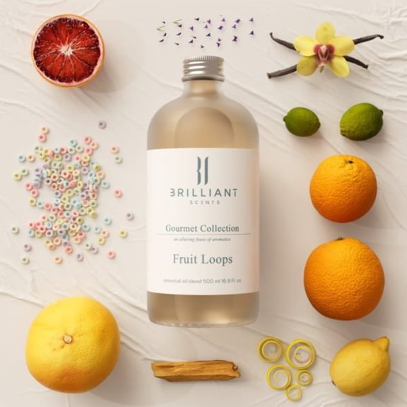 Brilliant Scents - Fruit Loops | Luxury Home & Business Scent | Grapefruit, Lemon, Lime - Fragrance Oil - 500ml