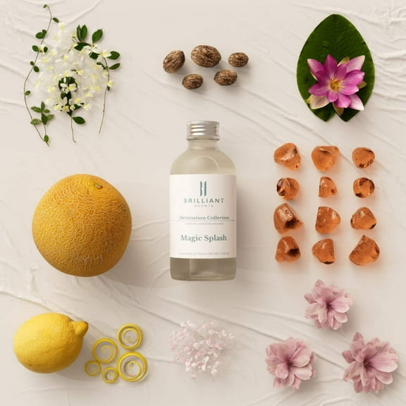 Brilliant Scents - Magic Splash | Destination Series - Luxury Home & Business Scent | Fresh Air, Lemon Peel, Melon - Fragrance Oil - 120ml
