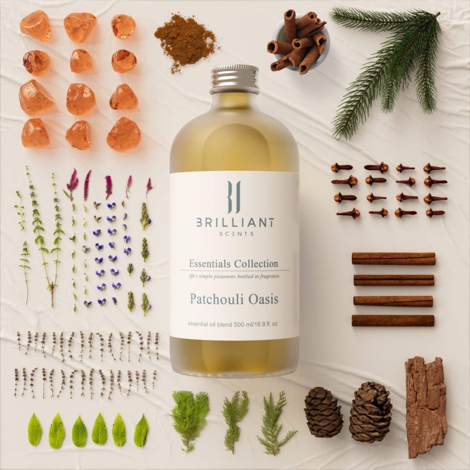Brilliant Scents - Patchouli Oasis | Luxury Home & Business Scent | Cinnamon, Clove - Fragrance Oil - 500ml