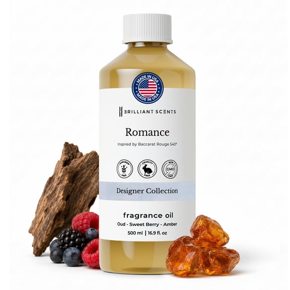 Brilliant Scents - Romance | Luxury Home & Business Scent | Blood Orange, Jasmine, Saffron - Fragrance Oil - 500ml