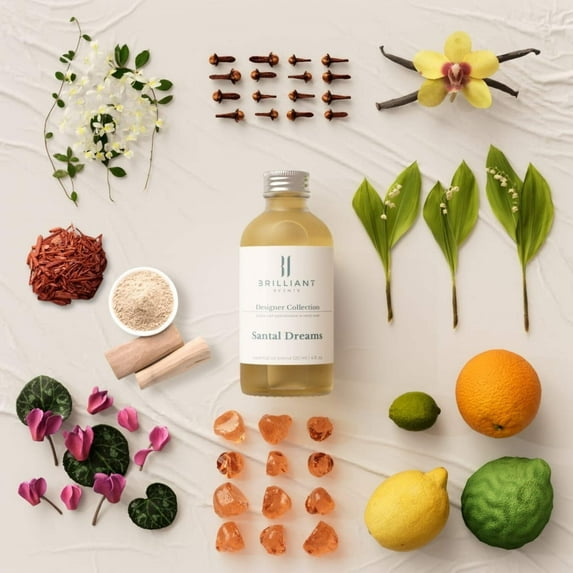 Brilliant Scents - Santal Dreams | Inspired By: CLe Labo Santal | 33Designer Series | Luxury Home & Business Scent | Bergamot, Citrus - Fragrance Oil - 120ml