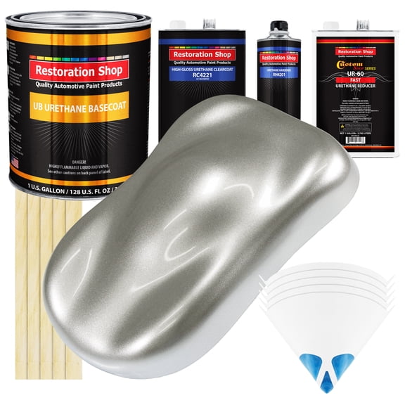 Brilliant Silver Firemist Gallon Kit URETHANE BASECOAT Car Auto Paint FAST Kit