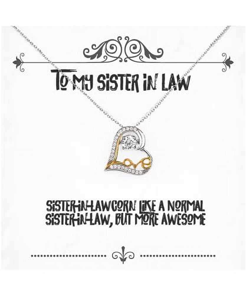 Brilliant Sister in law Gifts, Sister-in-lawcorn Like A, Gag Birthday Love Dancing Necklace For Big Sister, Jewelry From Sister, Nice love dancing necklace gift ideas, Unique nice love dancing