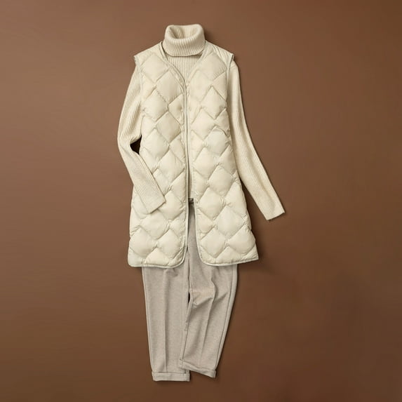 Brilliant Sleeveless Overcoat Women Winter Coat Women Warm Pocket Coat Less Long Jacket Winter Sleeveless Down Parkas Clearance Clothes under $5.00