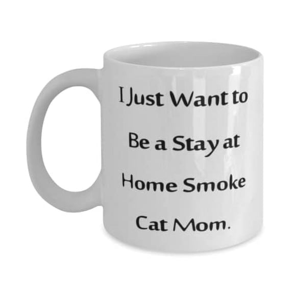 Brilliant Smoke Cat, I Just Want to Be a Stay at Home Smoke Cat Mom, Smoke Cat 11oz Mug From Friends