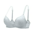 thumbnail image 1 of Brilliant Sports Bras for Women Plus Size Sexy Steel Free Bra Lace Breathable Gathering Thin Triangular Cup Girl's Underwear Small Bra Bras clearance clothes under $10.00, 1 of 5