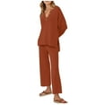 thumbnail image 1 of Brilliant Spring 2 Piece Outfit Wo2 Piece Outfits Oversized Loungewear Loose Slouchy Set 2024 Spring Sweatsuit Matching Lounge Sets Clearance Clothes under $5.00, 1 of 7
