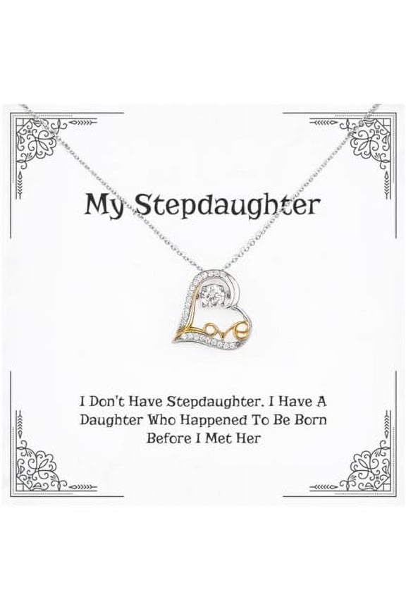 Brilliant Stepdaughter Love Dancing Necklace, I Don't Have Stepdaughter. I Have A Daughter, Nice Jewelry For Daughter From Dad, Christmas gifts for stepdaughter, Birthday gifts for stepdaughter, Gifts