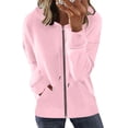 thumbnail image 1 of Brilliant Sweater for Women Clearance Fashion Woman Long Sleeve Zipper Open Front Loose Outerwear Printing Blouse Coat Tops Pockets Hooded Blouse, 1 of 5