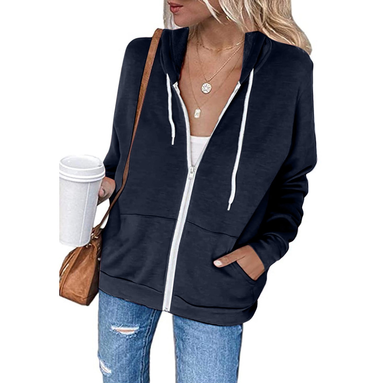 Brilliant Sweater for Women Clearance Fashion Women Casual Hooded Slim ...
