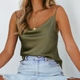 thumbnail image 1 of Brilliant Tank Tops for Women under $5 3X Tank Tops for Women Plus Size under $5 Summer Pure Color Sling Vest Bottoming Silk Chiffon Shirt Blouse Green S, 1 of 4