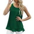 thumbnail image 1 of Brilliant Tank Tops for Women under $5 Women Fashion Summer Sexy Sleeveless Tank Tops Racerback Solid Color Loose U-Neck T-Shirt Green XXXL, 1 of 8