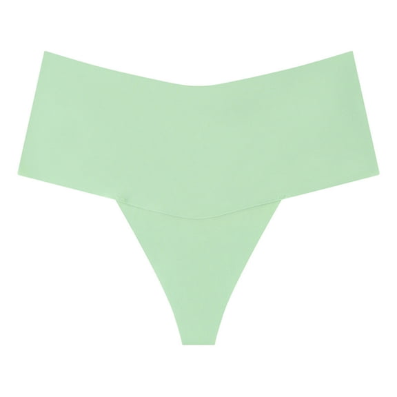 Brilliant Underwear for Women Bikini Women's Sexy Seamless Breathable Desire High Waist Thong Underwear Green L