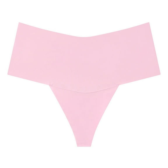 Brilliant Underwear for Women Bikini Women's Sexy Seamless Breathable Desire High Waist Thong Underwear Pink L