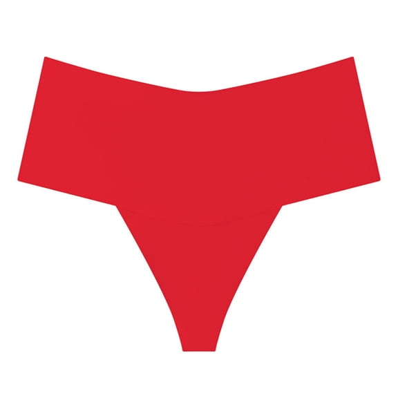 Brilliant Underwear for Women Bikini Women's Sexy Seamless Breathable Desire High Waist Thong Underwear Red M