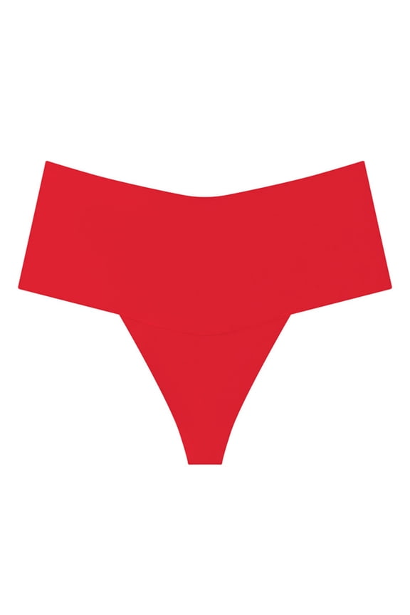Brilliant Underwear for Women Bikini Women's Sexy Seamless Breathable Desire High Waist Thong Underwear Red XL