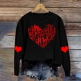 thumbnail image 1 of Brilliant Valentine Shirt Womens Tops Spring 2025 Women Round Neck Long Sleeves Casual Sweatshirts Sweater Pullover Tunic Tops Black L, 1 of 6