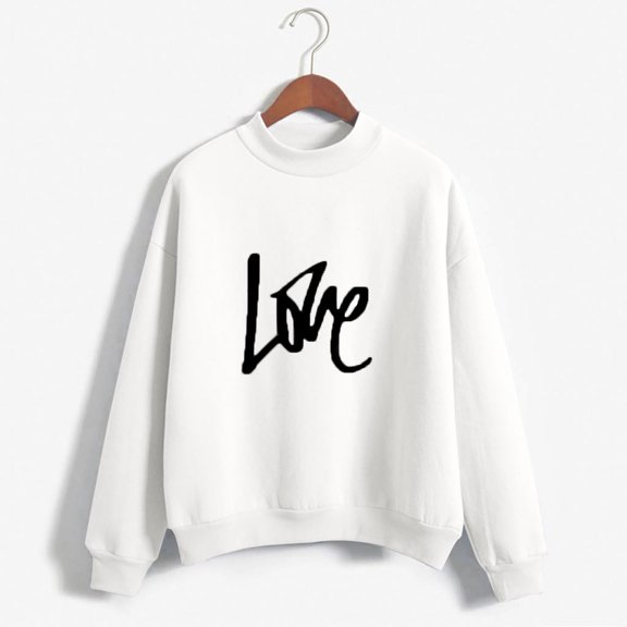 Brilliant Valentines Clothes Tops for Women Plus Size Womens Blouses And Tops Dressy Women Round Neck Long Sleeves Casual Sweatshirts Sweater Pullover Tunic Tops White XXL