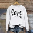 thumbnail image 1 of Brilliant Valentines Sweater Women Women's Christmas Printed Round Neck Long Sleeves Top Loose Fitting Sweater New(White,XL), 1 of 6