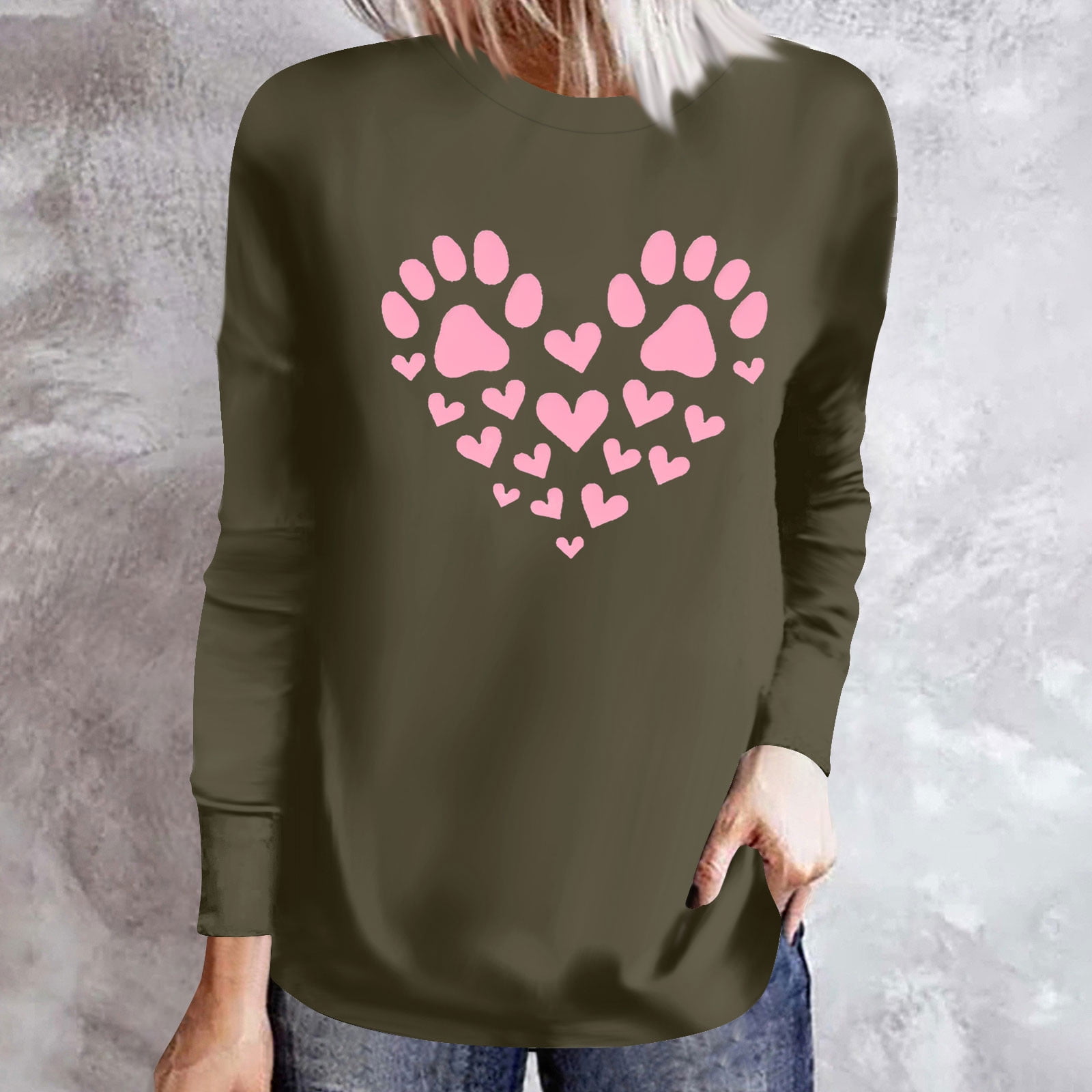 Brilliant Valentines Sweater Womens Tops Spring 2025 Women Round Neck