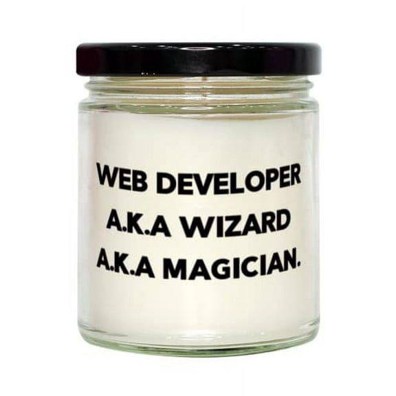 Brilliant Web developer Candle, Web Developer A.K.A Wizard A.K.A Magician, Sarcasm for Coworkers, Holiday
