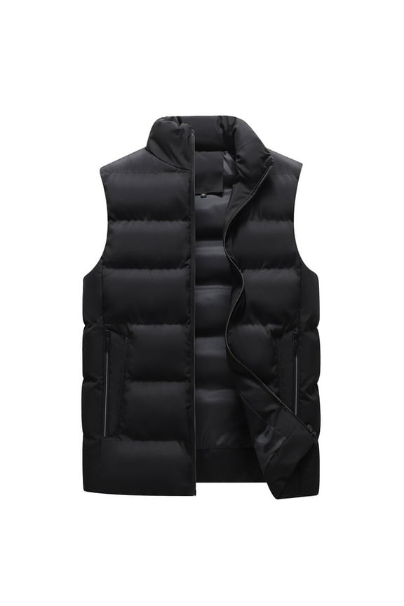 Brilliant Winter Coats for Men Puff Waterproof Winter Vset Jacket Work Jacket Stand Collar Multiple Pockets Outdoor Photography and Sports Jacket Coat Black XXXXXL