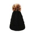 thumbnail image 1 of Brilliant Winter Hats for Women on Clearance Unisex Beanie Knitted Casual Hat Warm Ski Hat Running Sports Hat Black, 1 of 2