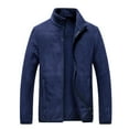 thumbnail image 1 of Brilliant Winter Jackets for Men Clearance Casual Sports Daily Outdoor Stand Collar Long Sleeve Jacket Blue L, 1 of 3