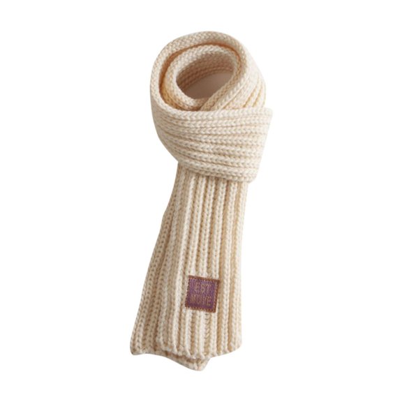 Brilliant Winter Scarf for Women Cold Weather Kids Solid Color Knitting Easy Matching Scarf Beige Scarves&Shawls